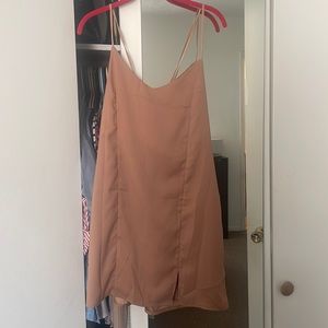Missguided Beige Slip Dress